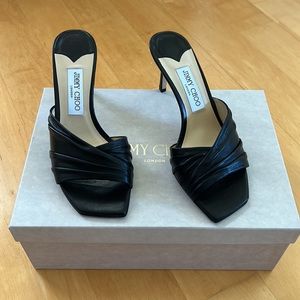 Jimmy Choo Black Basil Heeled Sandals